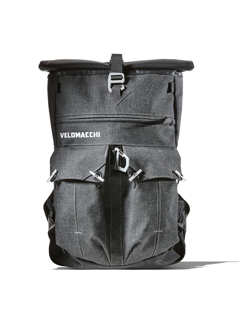 Velomacchi Speedway 28L Roll Top Motorcycle Backpack Waterproof Charcoal Gray